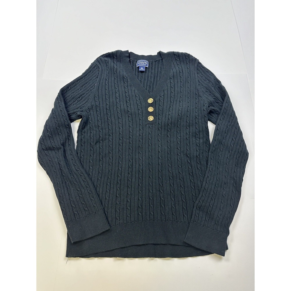 Chaps Classics Cable Knit Quarter Button Sweater … - image 1
